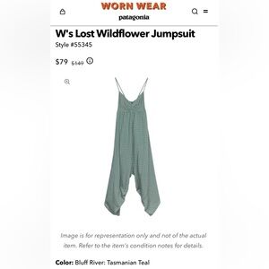 Teal Patagonia  wildflower Jumpsuit/Romper